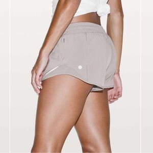 Lululemon Hotty Hot Short II size 4 with a 2.5" inseam Dark Chrome